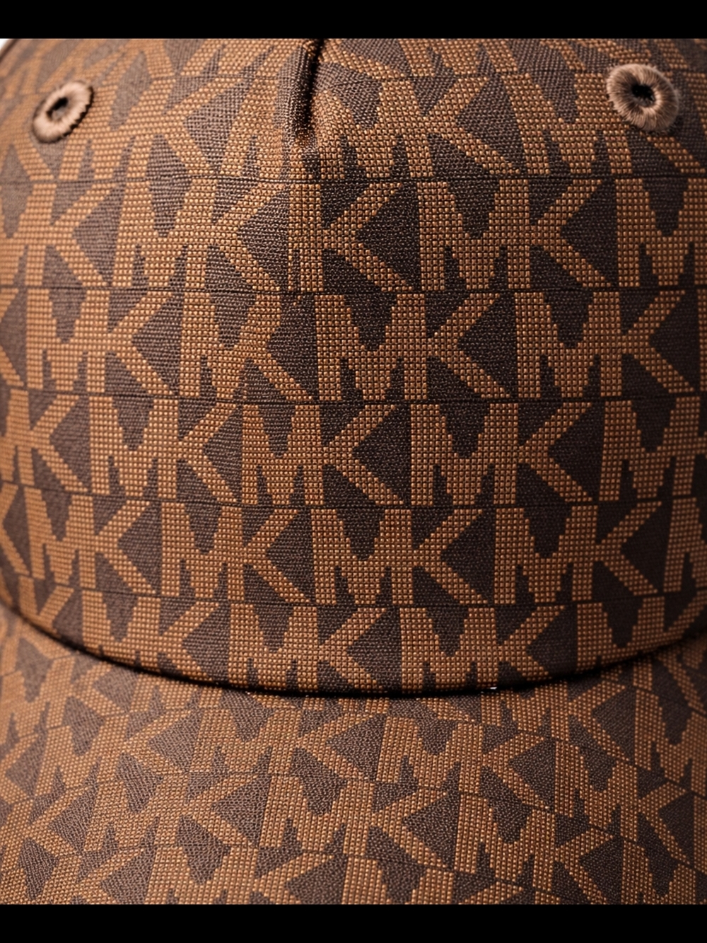 🆕️Michael Kors MK Logo Brown Monogram Baseball Cap Hat Adjustable Designer NWT - Picture 4 of 6